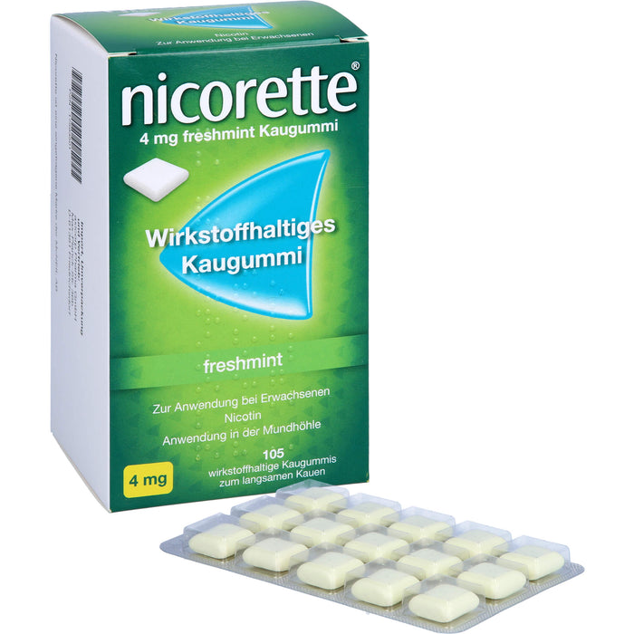 Nicorette 4 mg freshmint axicorp Kaugummi, 105 St. Kaugummi
