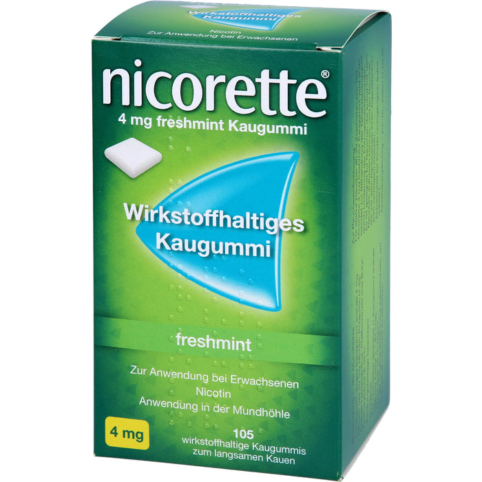 Nicorette 4 mg freshmint axicorp Kaugummi, 105 pc Gomme à mâcher