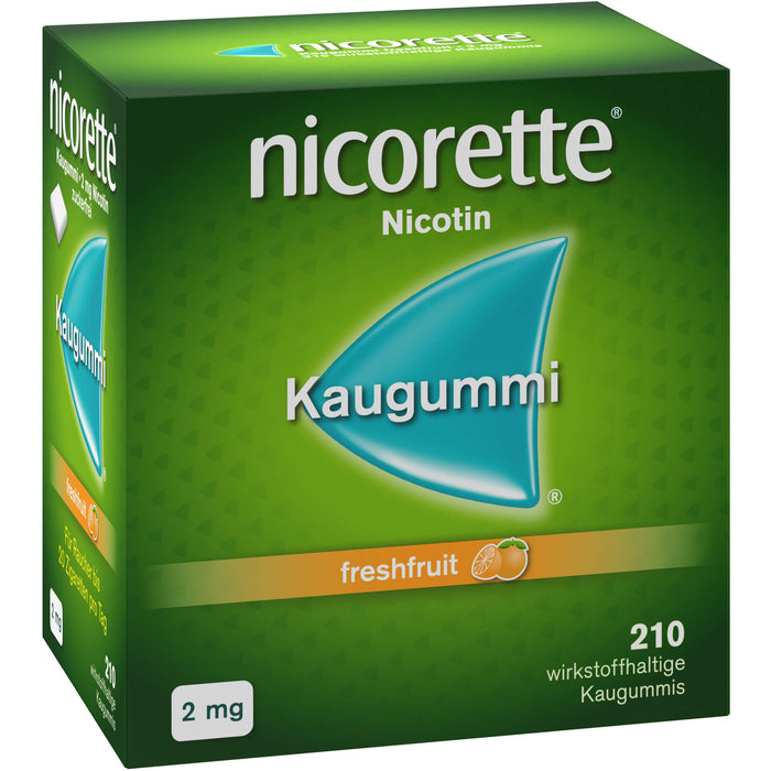 Nicorette 2 mg freshfruit Kaugummi, 210 St. Kaugummi