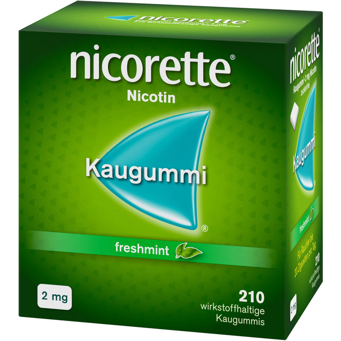 Nicorette 2 mg freshmint Kaugummi, 210 pc Gomme à mâcher