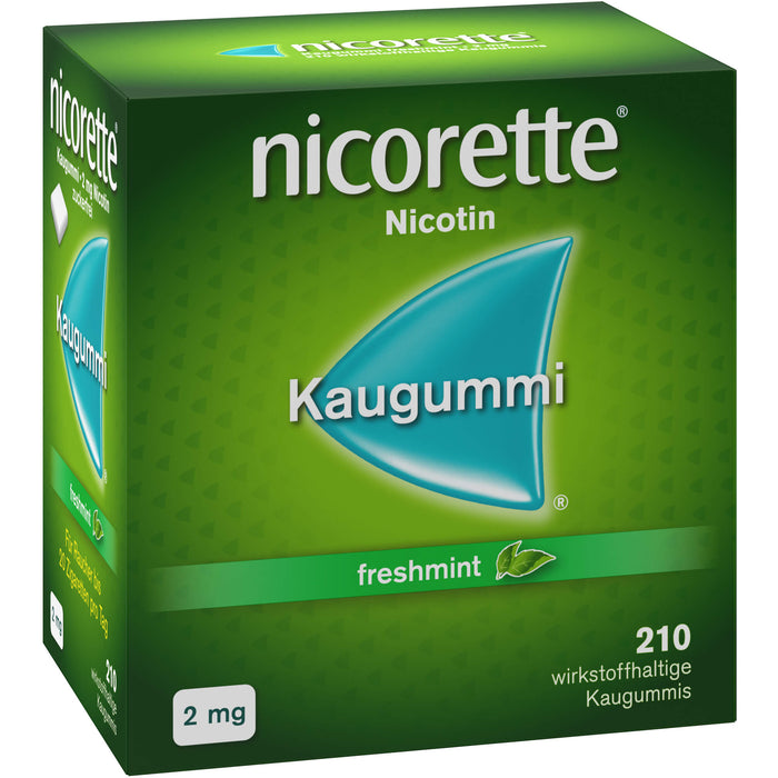 Nicorette 2 mg freshmint Kaugummi, 210 pc Gomme à mâcher