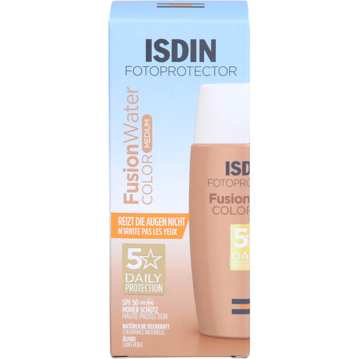 ISDIN Fusion Water Magic Medium LSF 50 getönter Sonnenschutz für das Gesicht, 50 ml Creme