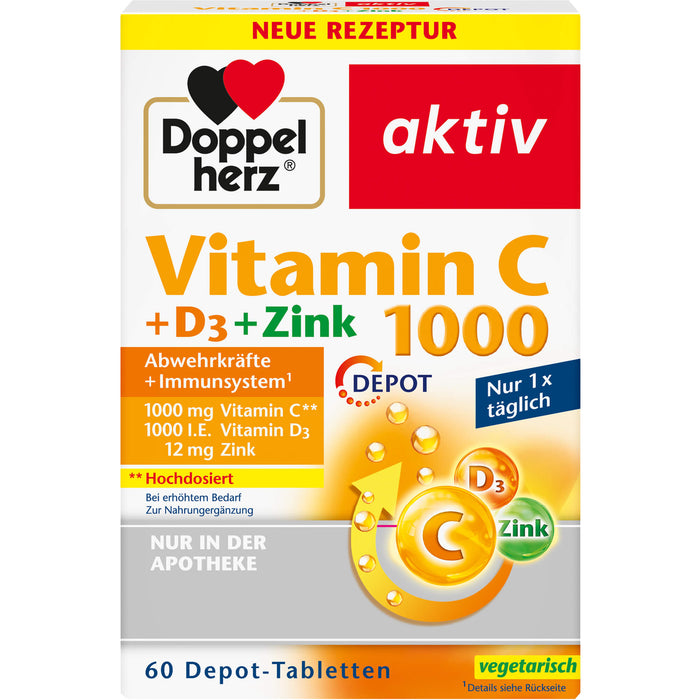 Doppelherz Vit C 1000+d3+z, 60 St TAB