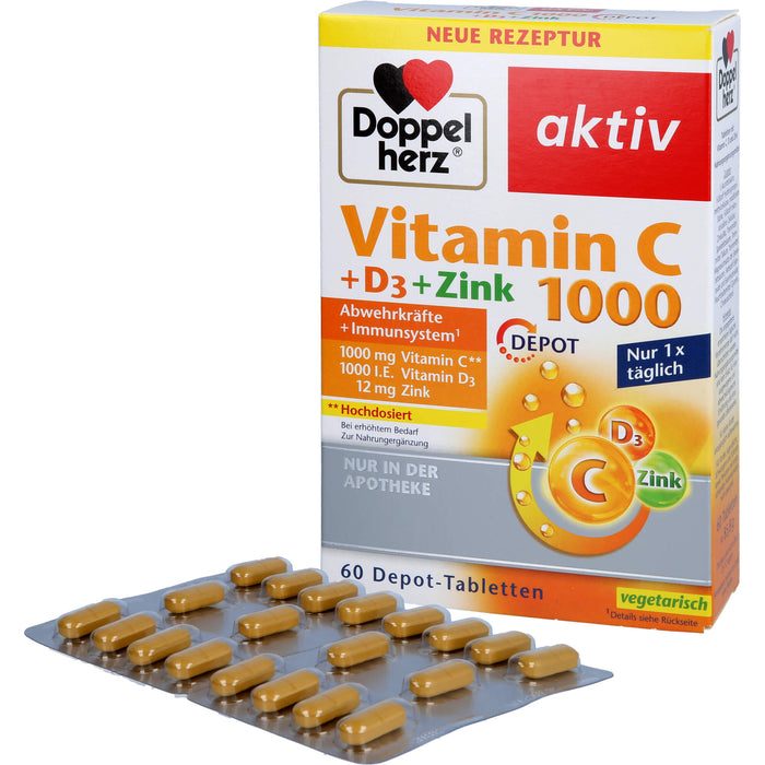 Doppelherz Vit C 1000+d3+z, 60 St TAB