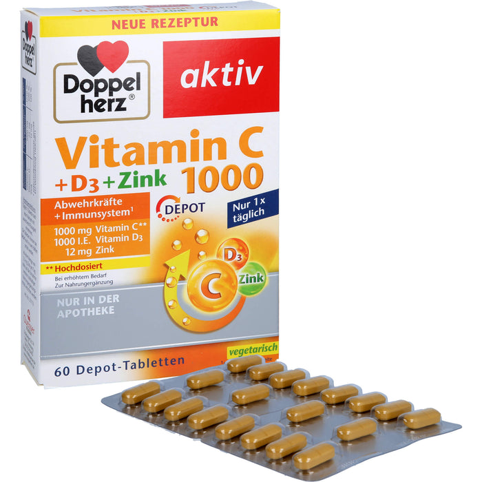 Doppelherz Vit C 1000+d3+z, 60 St TAB