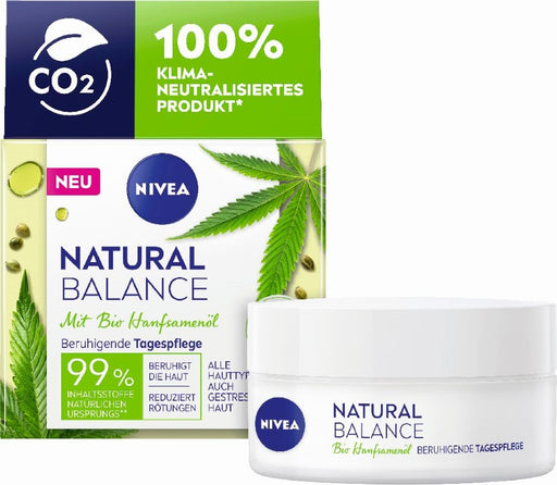 NIVEA Natural Balanc Bio Hanfsamenöl Beruhi Tagesp, 50 ml Creme