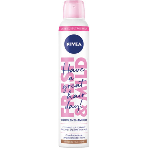 NIVEA Fresh & Mild Trockenshampoomittlere Haartöne, 200 ml Shampoo
