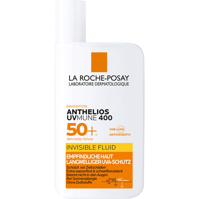 La Roche-Posay Anthelios UVMune 400 Invisible Fluid LSF 50+ für empfindliche Haut, 50 ml Cream