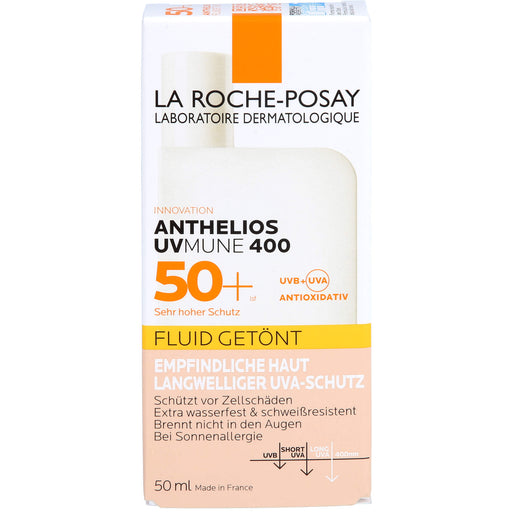 La Roche-Posay Anthelios Invisible Fluid Getönt LSF 50+ für empfindliche Haut, 50 ml Lösung