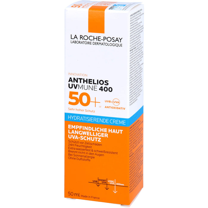 La Roche-Posay Anthelios Hydratisierende Creme UVMune 400 LSF 50+ für empfindliche Haut, 50 ml Cream