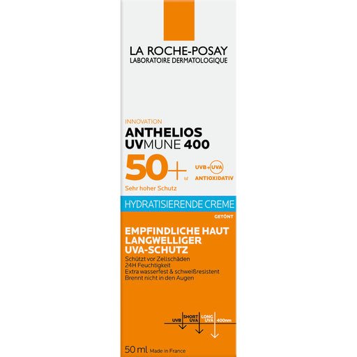 La Roche-Posay Anthelios hydratisierende getönte BB-Creme UVMune 400 LSF 50+ für empfindliche Haut, 50 ml Creme