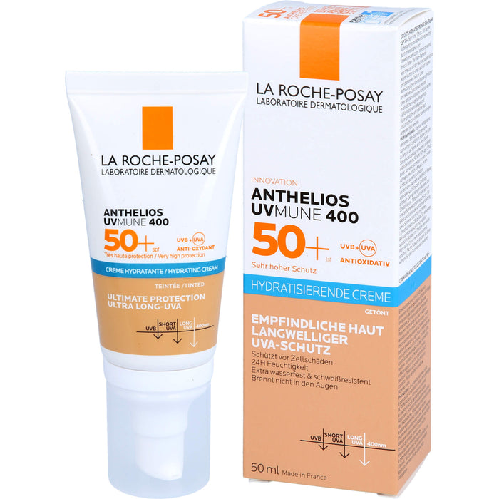 La Roche-Posay Anthelios hydratisierende getönte BB-Creme UVMune 400 LSF 50+ für empfindliche Haut, 50 ml Cream