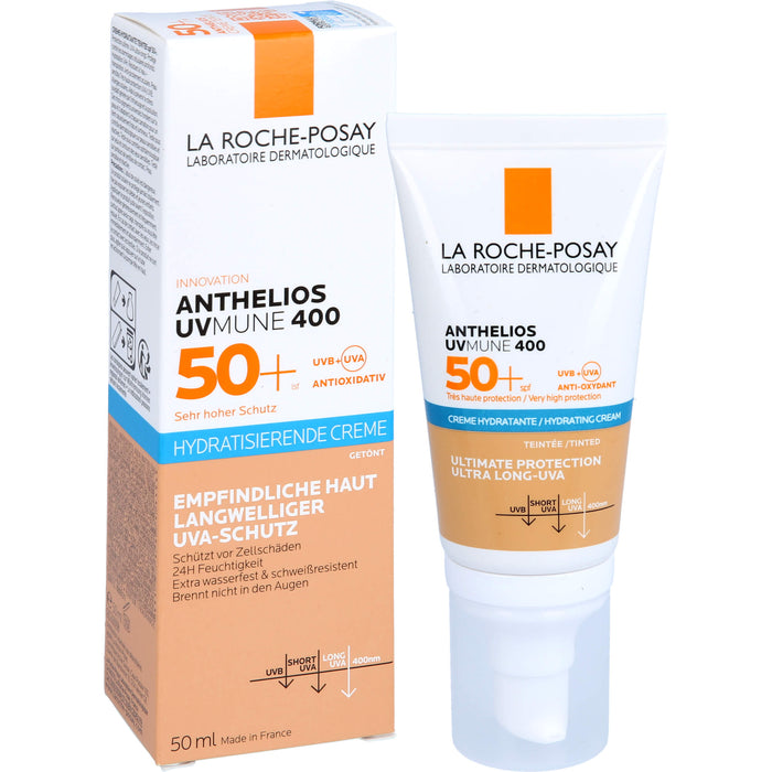 La Roche-Posay Anthelios hydratisierende getönte BB-Creme UVMune 400 LSF 50+ für empfindliche Haut, 50 ml Cream