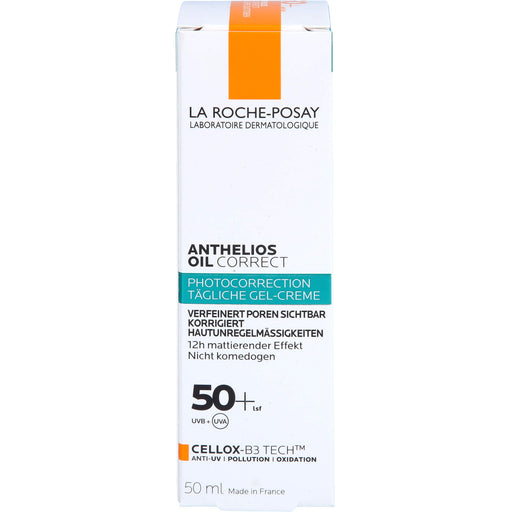 La Roche-Posay Anthelios Oil Correct LSF 50+ tägliche Gel-Creme, 50 ml Creme
