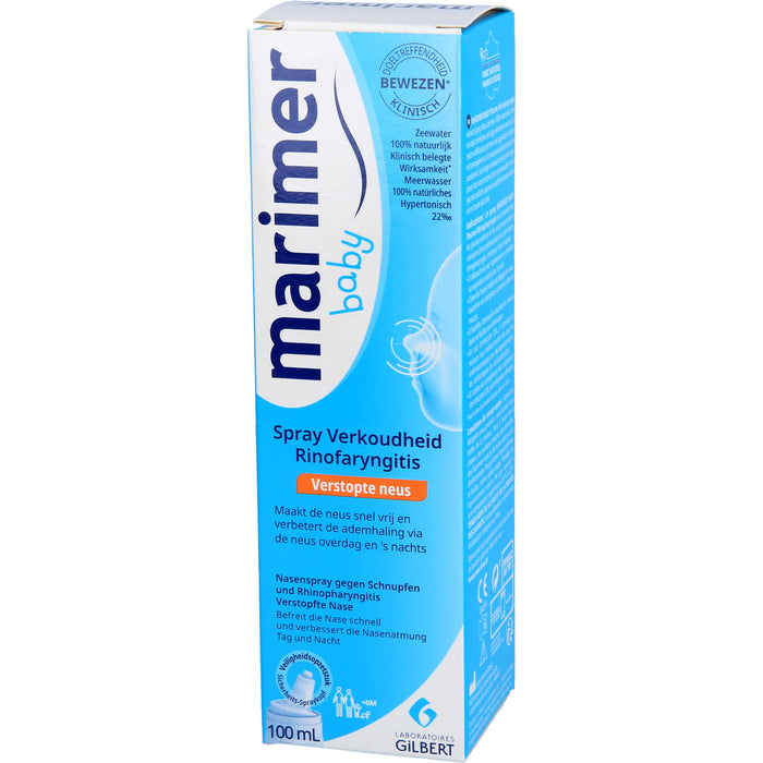 Marimer Baby Nasenspray bei Schnupfen, Rhinopharyngitis, 100 ml Lösung
