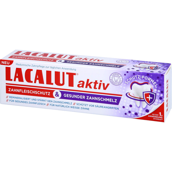 LACALUT Zahncreme mit aktiv Zahnfleischschutz & für gesunden Zahnschmelz, 75 ml Zahncreme