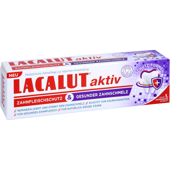 LACALUT Zahncreme mit aktiv Zahnfleischschutz & für gesunden Zahnschmelz, 75 ml Toothpaste
