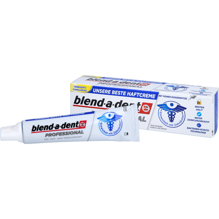 Blend-a-dent Professional Haftcreme für Voll- und Teilprothesenträger, 40 g Crème