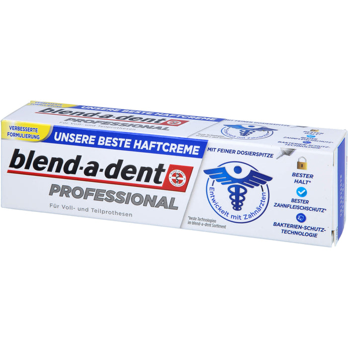 Blend-a-dent Professional Haftcreme für Voll- und Teilprothesenträger, 40 g Crème