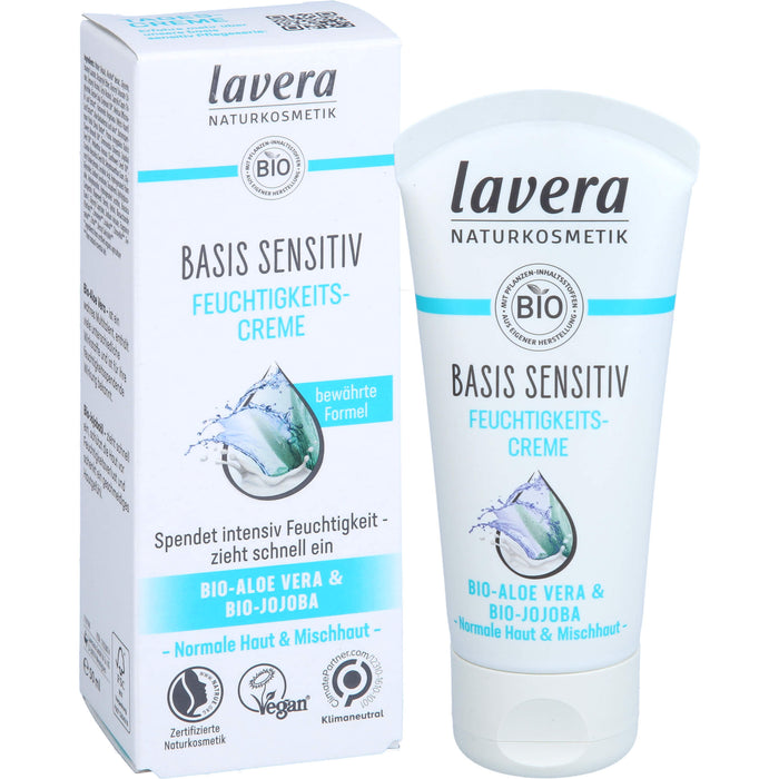lavera BASIS SENSITIV FEUCHTIGKEITSCREME, 50 ml XTC