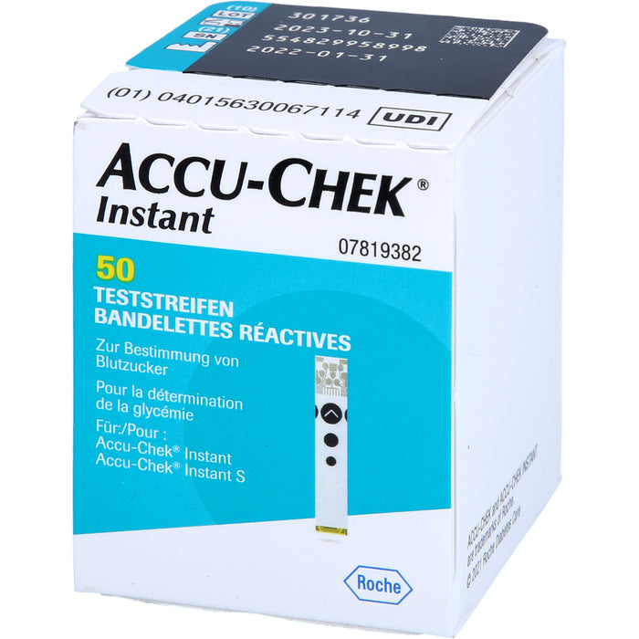 ACCU-CHEK Instant Acti Medi Teststreifen zur Bestimmung des Blutzuckers, 50 St. Teststreifen