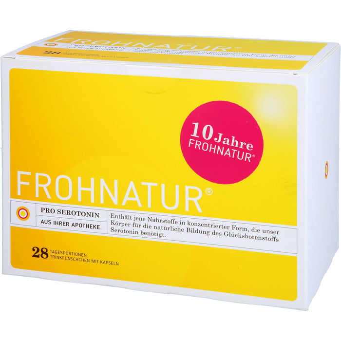 FROHNATUR Pro Serotonin Trinkfläschchen mit Kapseln, 28 pc Portions quotidiennes