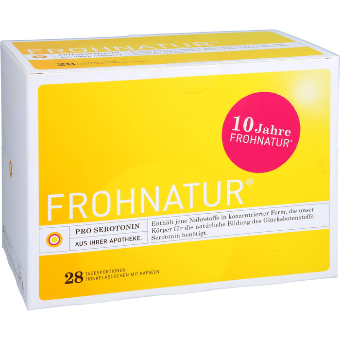 FROHNATUR Pro Serotonin Trinkfläschchen mit Kapseln, 28 St. Tagesportionen