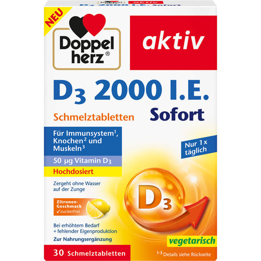 Doppelherz D3 2000 IE Sofort, 30 St SMT