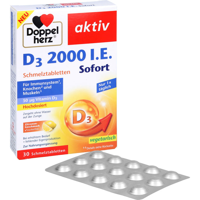 Doppelherz D3 2000 IE Sofort, 30 St SMT
