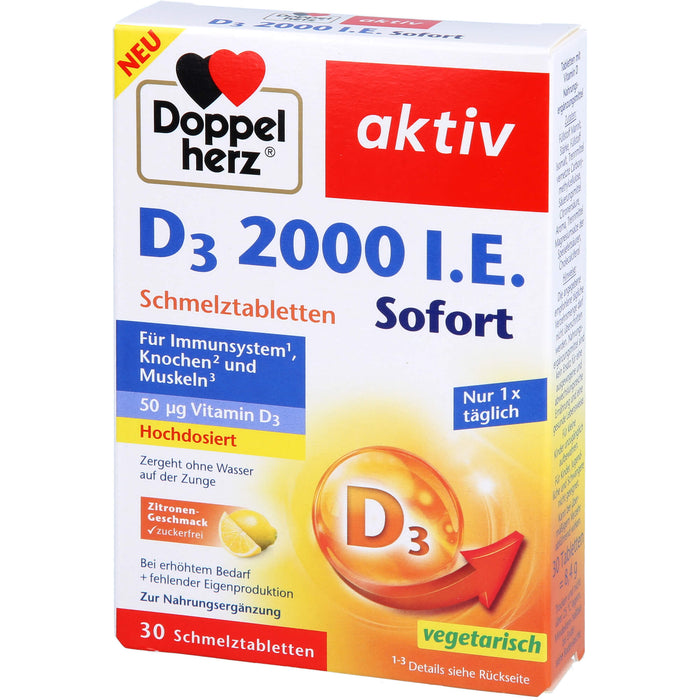Doppelherz D3 2000 IE Sofort, 30 St SMT