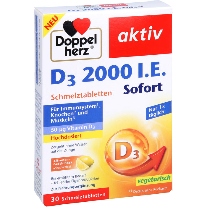 Doppelherz D3 2000 IE Sofort, 30 St SMT
