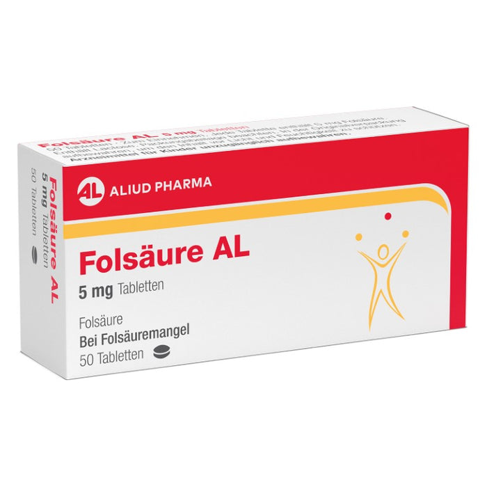 Folsäure AL 5 mg Tabletten, 50 pcs. Tablets
