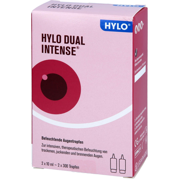 HYLO Dual intense befeuchtende Augentropfen bei trockenen, juckenden und brennenden Augen, 20 ml Lösung