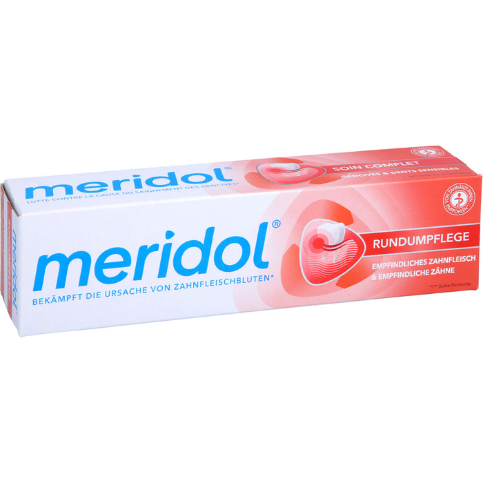 Meridol Zahnfleisch-Rundumpflege Zahnpasta für empfindliches Zahnfleisch & Zähne, 75 ml Zahncreme