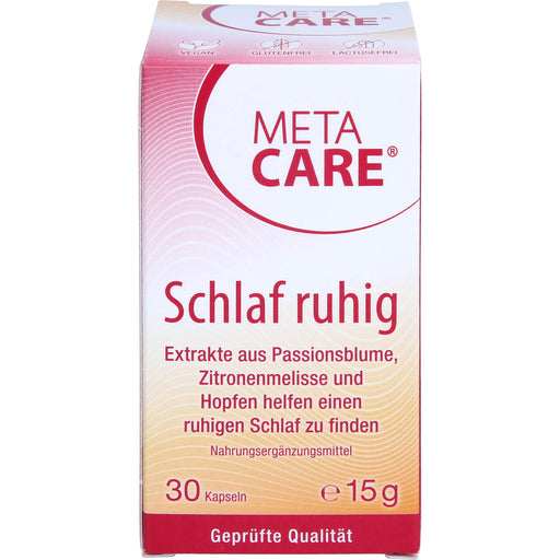 META-CARE Schlaf ruhig Kapseln helfen einen ruhigen Schlaf zu finden, 30 St. Kapseln