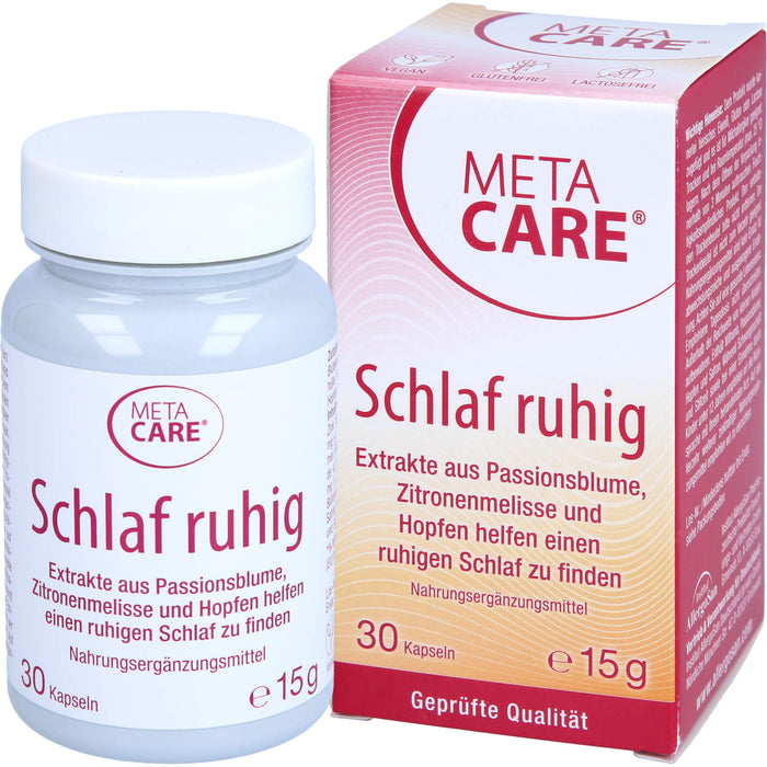 META-CARE Schlaf ruhig Kapseln helfen einen ruhigen Schlaf zu finden, 30 pcs. Capsules