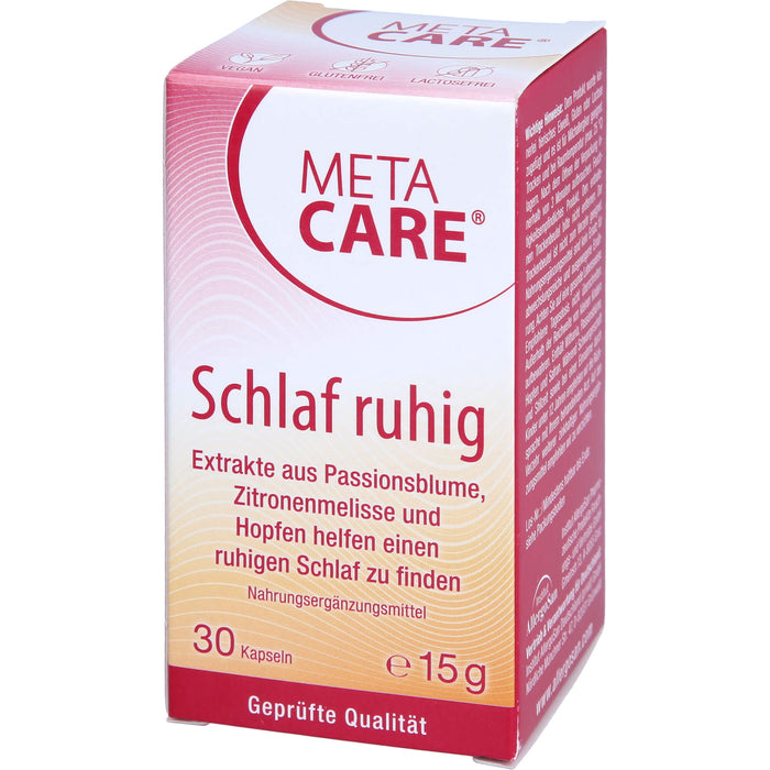 META-CARE Schlaf ruhig Kapseln helfen einen ruhigen Schlaf zu finden, 30 pcs. Capsules