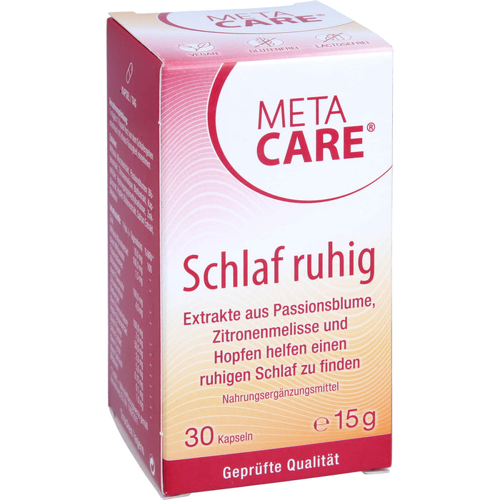 META-CARE Schlaf ruhig Kapseln helfen einen ruhigen Schlaf zu finden, 30 pcs. Capsules