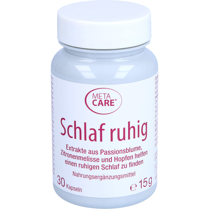 META-CARE Schlaf ruhig Kapseln helfen einen ruhigen Schlaf zu finden, 30 pc Capsules