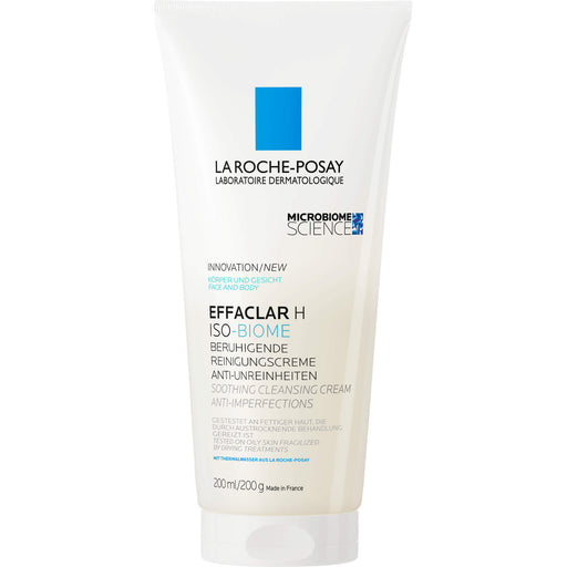 La Roche-Posay Effaclar H Iso-Biome Reinigungscreme für das Gesicht mildert Unebenheiten, 200 ml Creme