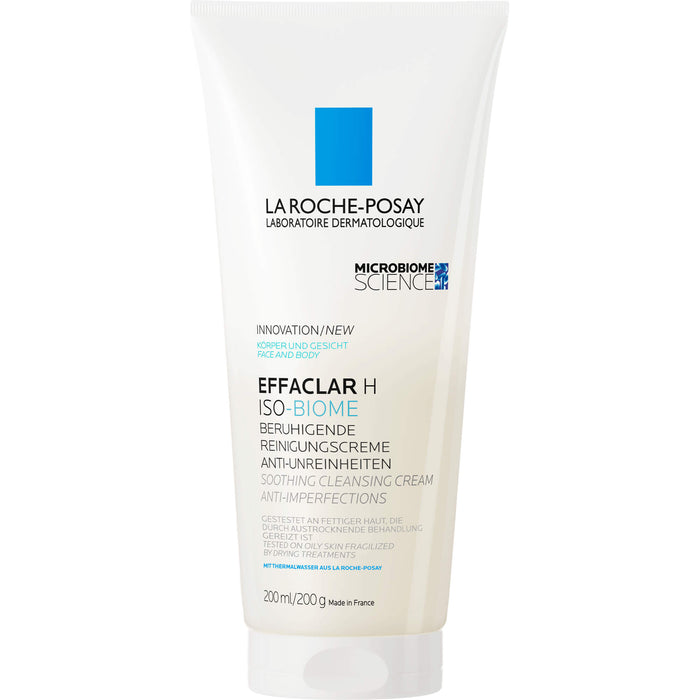 La Roche-Posay Effaclar H Iso-Biome Reinigungscreme für das Gesicht mildert Unebenheiten, 200 ml Creme