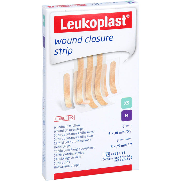 Leukoplast wound closure strip sterile Wundnahtstreifen für den sicheren Hautverschluss, 9 pc Bandeau