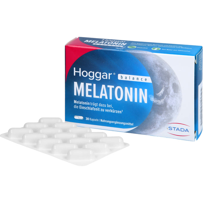 Hoggar balance Melatonin Kapseln zum Verkürzen der Einschlafzeit, 30 St. Kapseln