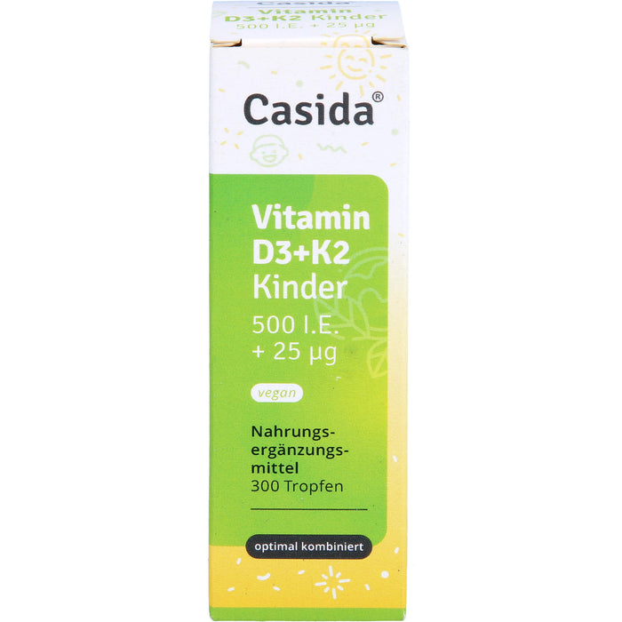 Casida Vitamin D3 + K2 Kinder vegan Tropfen, 10 ml Lösung