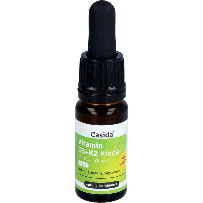 Casida Vitamin D3 + K2 Kinder vegan Tropfen, 10 ml Solution