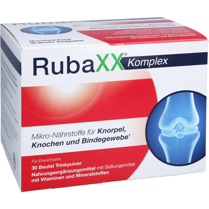 RubaXX Komplex Trinkpulver für Knorpel, Knochen und  Bindegewebe, 30 pcs. Sachets
