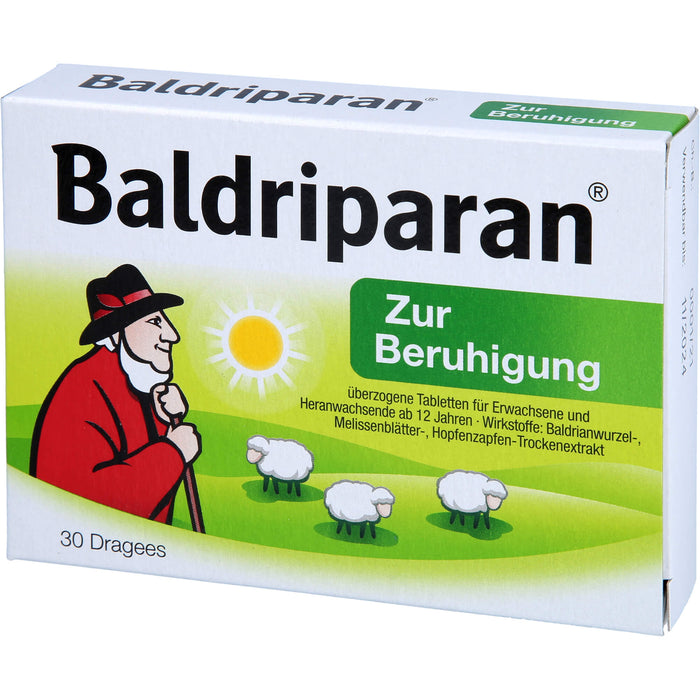 Baldriparan Dragees zur Beruhigung, 30 pcs. Dragées