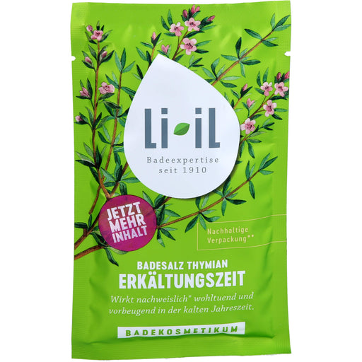 LiiL Badesalz Thymian Erkältungszeit wohltuend und vorbeugend, 80 g Badezusatz