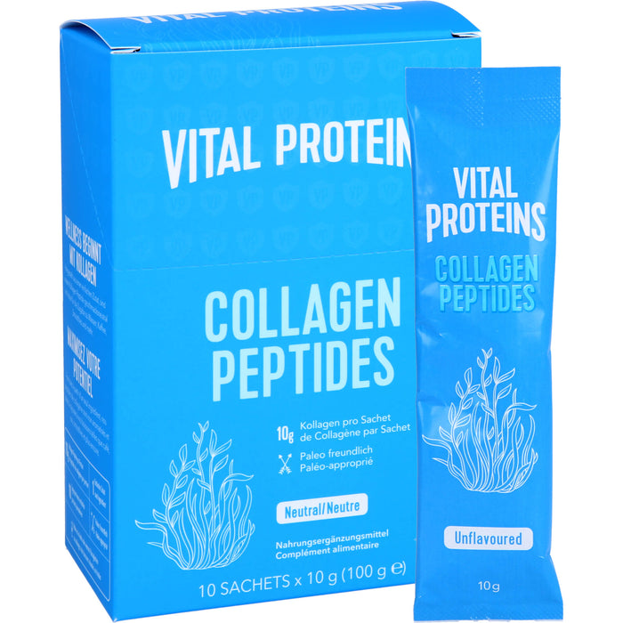 VITAL PROTEINS Collagen Peptides Pulver mit neutralem Geschmack, 10 St. Pulver