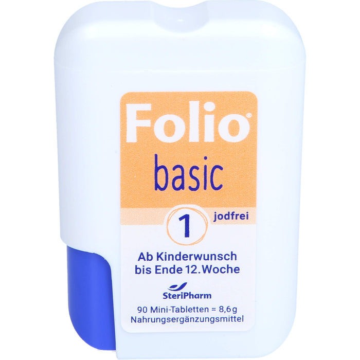 Folio 1 Basic jodfrei ab Kinderwunsch bis Ende 12.Woche, 90 pc Tablettes